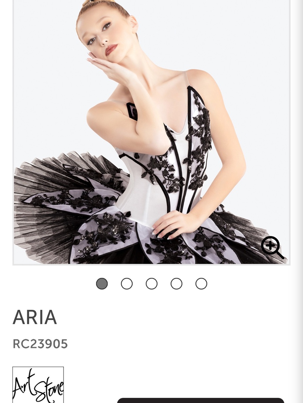 Aria Ballet Tutu in White and Black